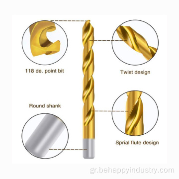 Κιτ Titanium Drill Bit για μέταλλο